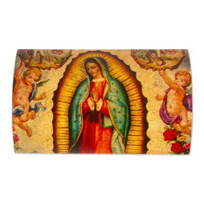 'Virgin of Guadalupe' - Handmade Catholic Decoupage Wood Chest