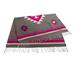 Solar Symbol,'Magenta and Grey Wool Area Rug from Mexico (4x6.5)'