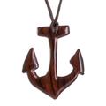 Estoraque Anchor,'Estoraque Wood Anchor Pendant Necklace from Costa Rica'