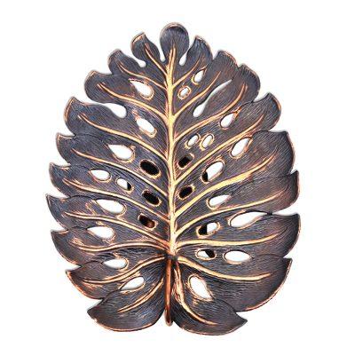 Stylized Leaf,'Leaf-Shaped Copper Wall Sconce from Java'