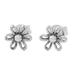 Flower Fancy,'Floral Motif Sterling Silver Stud Earrings from Thailand'