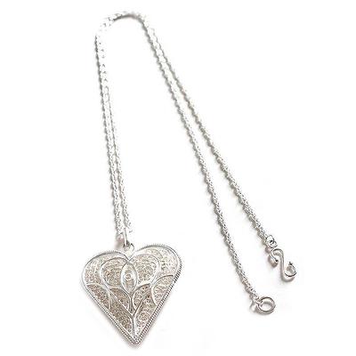 'In My Heart' - Handcrafted Heart Shaped Sterling Silver Pendant Necklace