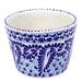 Cobalt Flourish,'Blue and Off-White Ceramic Planter'