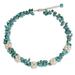 Cultured pearl beaded necklace, 'Heaven's Gift'