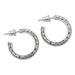 Sterling silver hoop earrings, 'Complexity Hoop'