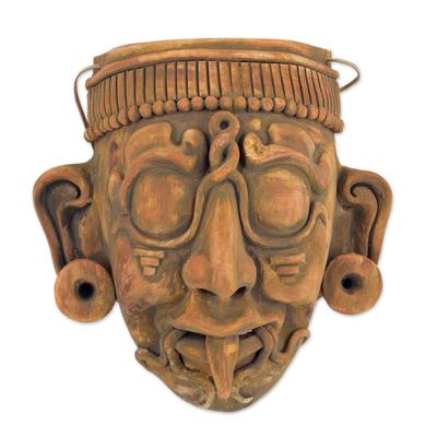 Maya Lord Kinich Aha,'Maya God of Sun Ceramic Wall...