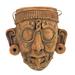 Maya Lord Kinich Aha,'Maya God of Sun Ceramic Wall Mask Replica Crafted by Hand'