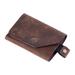 'Armenian Handmade Men's Tri-Fold Leather Wallet in Brown'