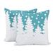 'Winter-Themed Embroidered Cotton Cushion Covers (Pair)'