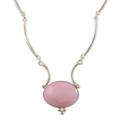 Mystical Energy,'Pink Opal and Sterling Silver Necklace'