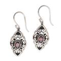 Glimpse of Beauty,'Faceted Garnet Dangle Earrings from Bali'