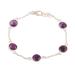 Fantastic Princess,'10-Carat Amethyst Station Bracelet from India'