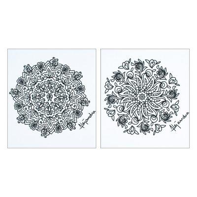 Tender Emotions,'Mandala Coloring Postcards from Mexico (Pair)'