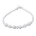 Brilliant Enchantment,'Cultured Pearl and Sterling Silver Link Bracelet from Peru'