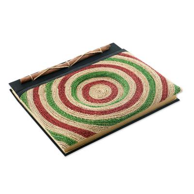 Green Bullseye,'Artisan Crafted Journal with 50 Pa...