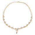 'Gold Plated 15-Carat Blue Topaz Link Necklace from India'