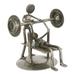 Rustic Weightlifter,'Handcrafted Athlete Recycled Metal Sculpture Mexico'