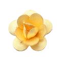 Plumeria Glow,'Hand Made Gold-Plated Sterling Silver Flower Brooch'