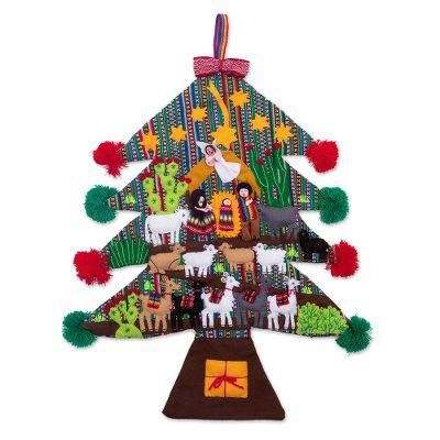 Nativity Tree,'Andean Christmas Tree Wall Hanging'