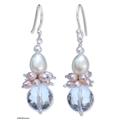 'Ballerina' - Pearl and Quartz Dangle Earrings