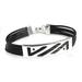 Illusions,'Handmade Leather Sterling Silver Wristband Bracelet'