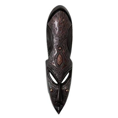 Ghanaian wood mask, 'Harvest Hope' - African Wood Mask