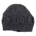 Arequipa Grey,'Charcoal Grey Hand Knitted 100% Alpaca Hat from Peru'