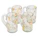 Color Play,'Handblown Glass Beer Mugs (Set of 4)'