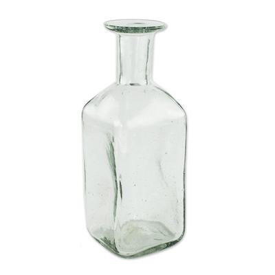 Lucidity,'Clear Hand Blown Recycled Glass Vase'