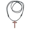 Natural Blessing,'Men's Sawo Wood Cross Pendant Necklace with Cotton Cord'