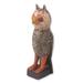 Wood sculpture, 'Owl Courier'