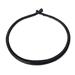 Mpusia in Black,'Black Hand-Braided Leather Necklace from Ghana'