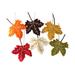 Wool ornaments, 'Maple Glory' (set of 6)