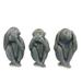 Celadon ceramic figurines, 'Wise Blue Monkeys' (set of 3)