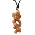 Happy Toads,'Artisan Crafted Leather Cord Necklace with Toad Pendant'