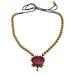 Lotus Majesty,'Artisan Crafted Adjustable Length Terracotta Beaded Necklace'