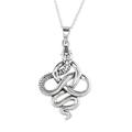 Sensational Serpent,'Handcrafted Sterling Silver Snake Pendant Necklace'