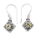 Life Balance,'Balinese Sterling Silver and Peridot Dangle Earrings'