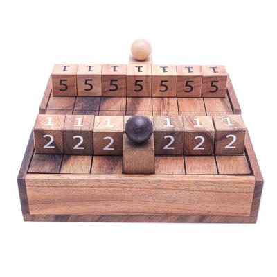 City Battle,'Hand Carved Raintree Wood Game from T...