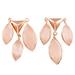 Rosy Princess,'Rose Gold Plated Rose Quartz Chandelier Earrings from India'