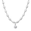 The Promise,'Thai Cultured Pearl Necklace with Sterling Silver Pendant'