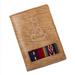 Introspective Llama,'Handcrafted Llama Leather Passport Cover with Andean Textile'