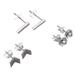 Weekday Trio,'Artisan Made Sterling Silver Stud Earrings (Set of 3)'