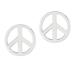 Sign of Peace,'Handcrafted Sterling Silver Stud Earrings with Peace Sign'