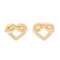 Lassos of Love,'Modern Thai 18k Gold Plated Sterling Silver Stud Earrings'