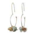 Wind Altar,'Handcrafted Natural Amazonite Dangle Earrings from Peru'