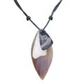 'Shield' - Artisan Crafted Men's Horn Pendant Necklace