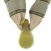 Afternoon Fields,'Chartreuse Art Glass Teardrop Pendant Silk Scarf Necklace'