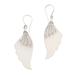 Celuk Wings,'Wing-Shaped Dangle Earrings with Sterling Silver'