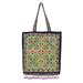 Green Hmong,'Colorful Cotton Hmong Tote Bag with Magnetic Snap'